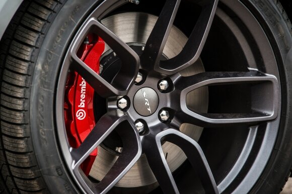 close view of vehicle wheel srt